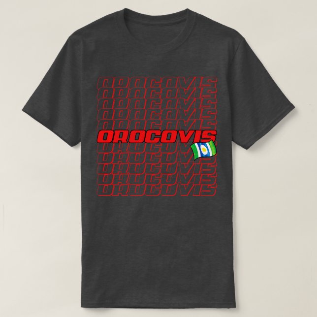 Camiseta Texto en cascada de Orocovis (Diseño del anverso)
