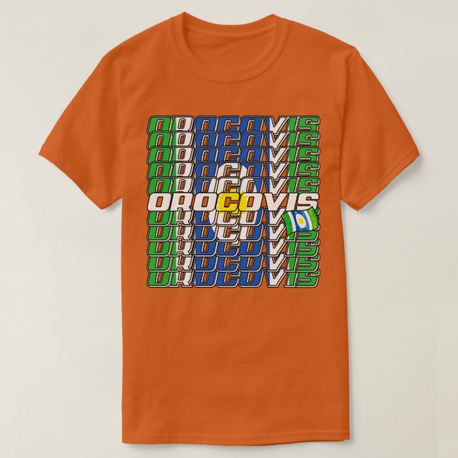 Camiseta Texto en cascada de Orocovis 3 (Diseño del anverso)