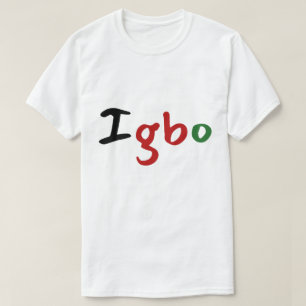 Camiseta Texto en color igbo