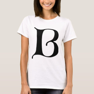 Camiseta Texto en inglés Monograma gótico letra B