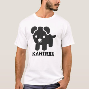 Camiseta Texto en Pijao: kahírre y un perro negro