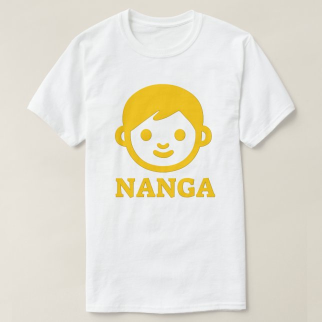 Camiseta Texto en Tasmania: nanga y cara amarilla (Diseño del anverso)