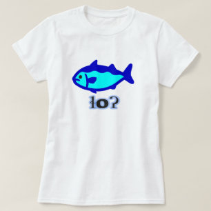 Camiseta Texto en Tsetsaut: ɬ oʔ y un pez azul