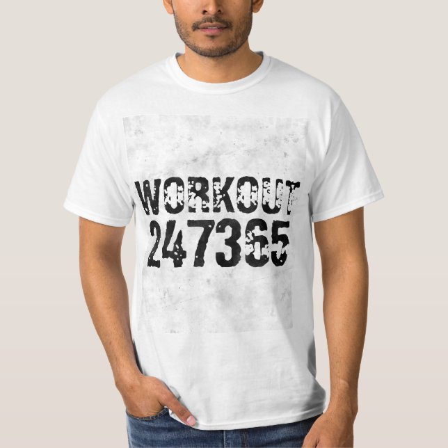Camiseta Texto escrito y raspado Workout 247365 rústico (Anverso)