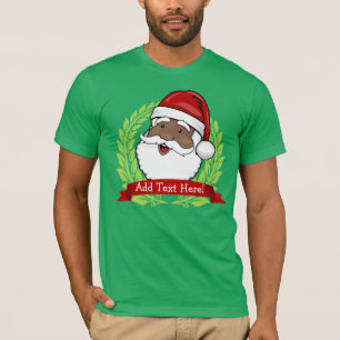 Camiseta Texto étnico alegre del personalizado de Santa