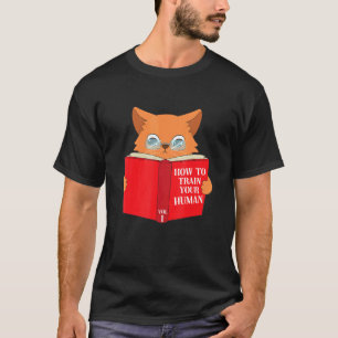 Camiseta texto gato broma animal lindo leyendo libros