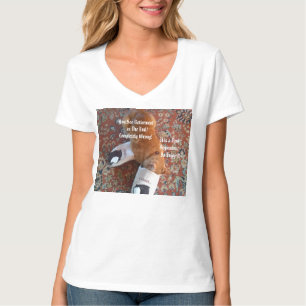 Camiseta texto gracioso, foto de gato, zapatillas de ginger