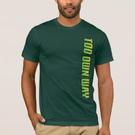 CAMISETA TEXTO GRADIENTE VERDE DE DEMASIADO PROPIO