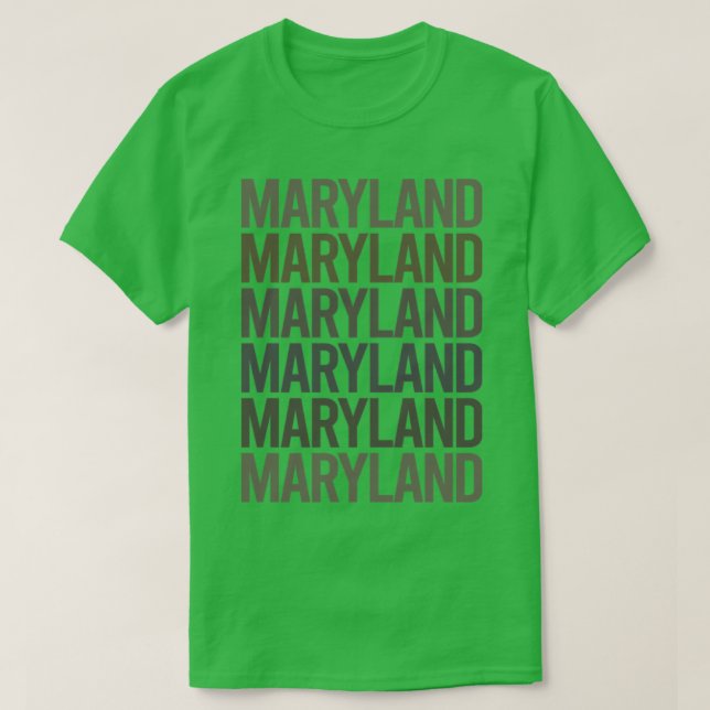 Camiseta Texto gris Arte Maryland (Diseño del anverso)