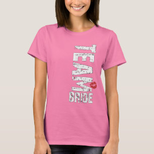 Camiseta Texto grueso de la novia del equipo
