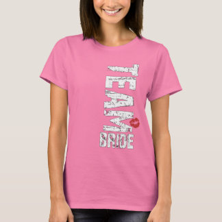 Camiseta Texto grueso de la novia del equipo