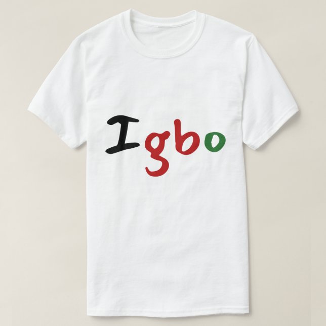 Camiseta Texto igbo colorido panafricano (Diseño del anverso)