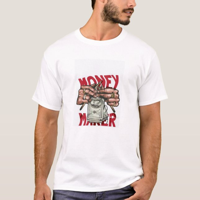 Camiseta texto impreso en blanco T shsrt (Anverso)