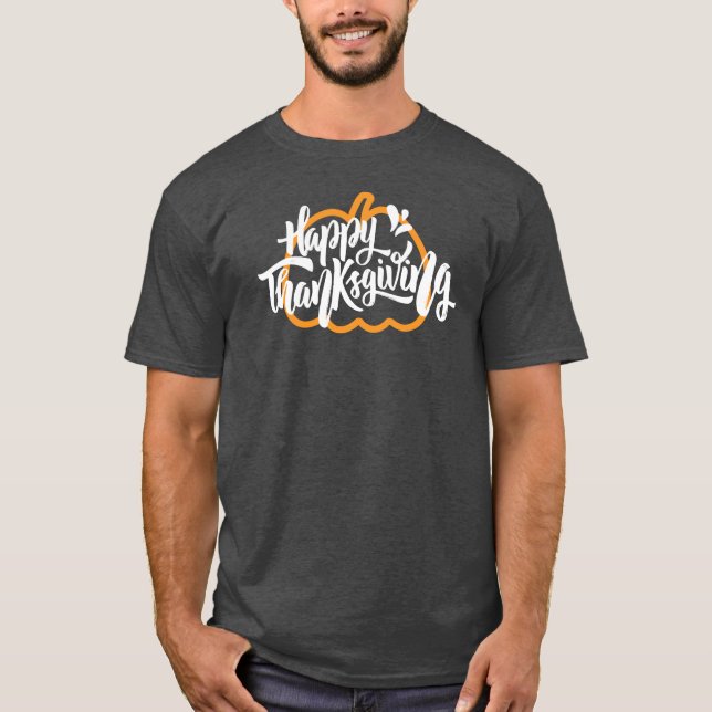 Camiseta Texto lindo sobre calabaza para Acción de Gracias (Anverso)