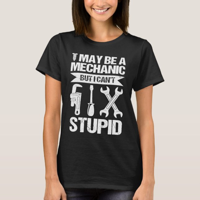 Camiseta texto mecánico papá chiste pun (Anverso)