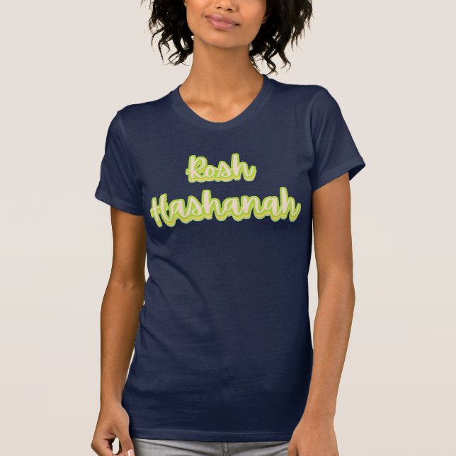 Camiseta Texto moderno Año Nuevo judío Rosh Hashanah (Anverso)