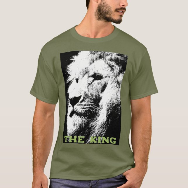 Camiseta Texto modificado León cara cara cara hombres fatig (Anverso)
