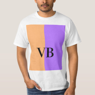 Camiseta texto monograma de letra de nombre de adición de s