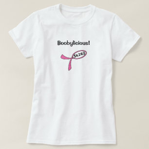 Camiseta Texto negro: ¡Boobylicious!
