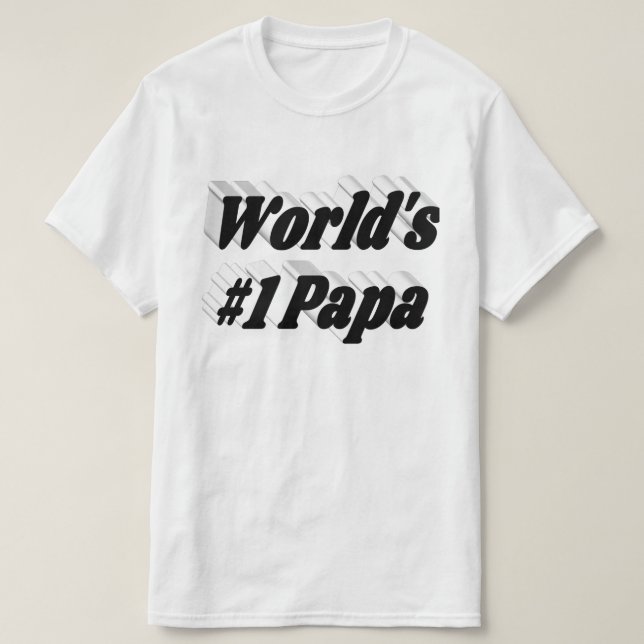 Camiseta Texto negro de papá (Diseño del anverso)
