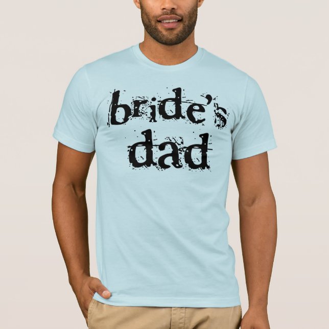 Camiseta Texto negro de papá de novia (Anverso)