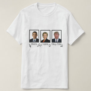 Camiseta Texto negro divertido de mamá "Obama Tilín-Dong"