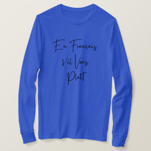 Camiseta Texto negro divertido del profesor francés En Fran