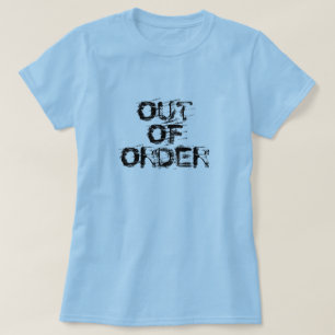 Camiseta Texto negro fuera de servicio