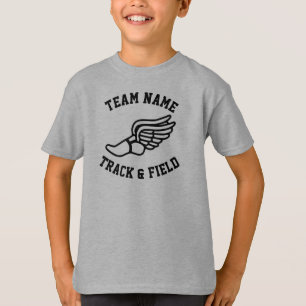 Camiseta Texto o nombre del equipo de la pista clásica y de