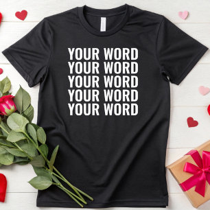 Camiseta Texto personalizado Añadir sus propias palabras pe