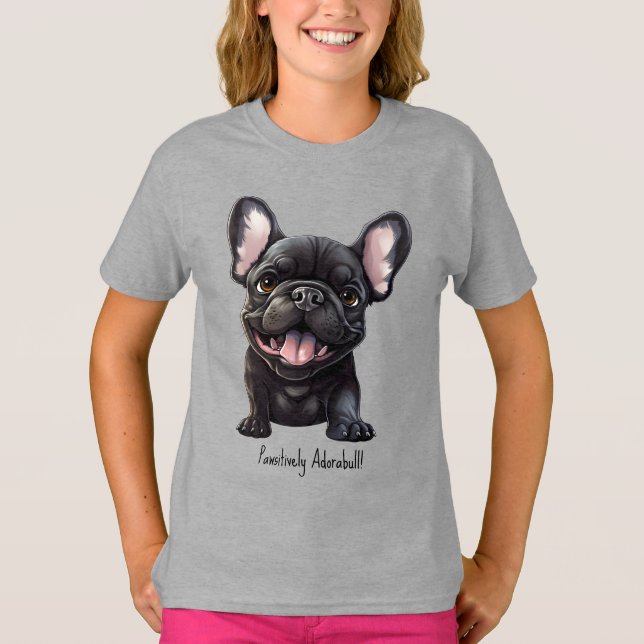 Camiseta Texto personalizado 🐶Cachorro Frenchie (Anverso)