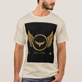 Camiseta Texto personalizado de bien hecho, imagen de águil