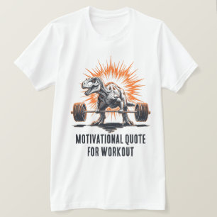 Camiseta Texto Personalizado de Dinosaurio para Gimnasio de