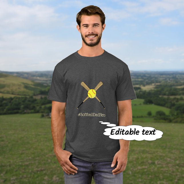Camiseta Texto personalizado de eslogan de etiqueta de Soft (Dark heather color option)
