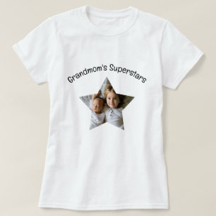 Camiseta Texto personalizado de foto de superestrellas de a