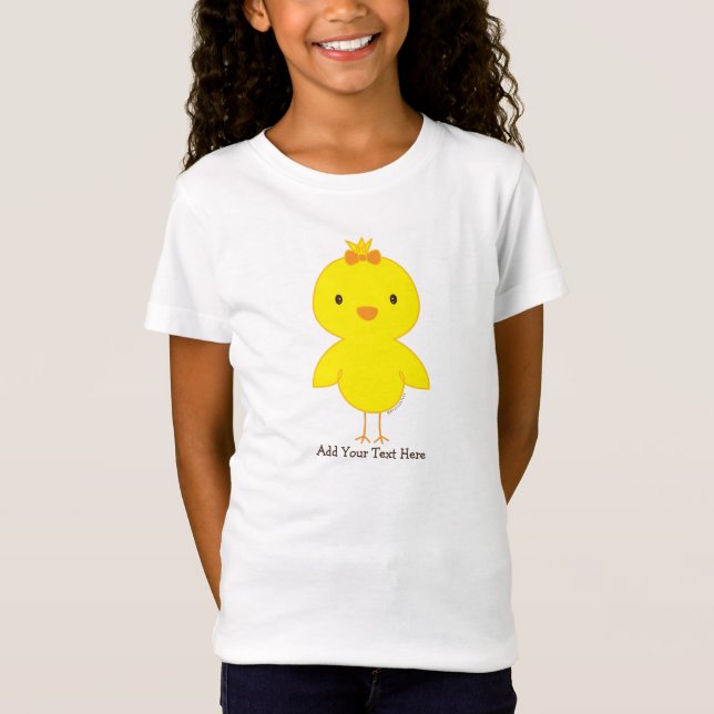 Camiseta Texto personalizado de polluelo  (Anverso)