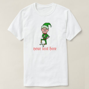 Camiseta Texto personalizado duende enojado divertido del