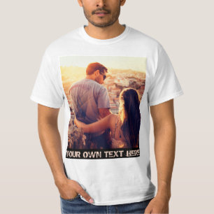 Camiseta texto personalizado e imagen vertical