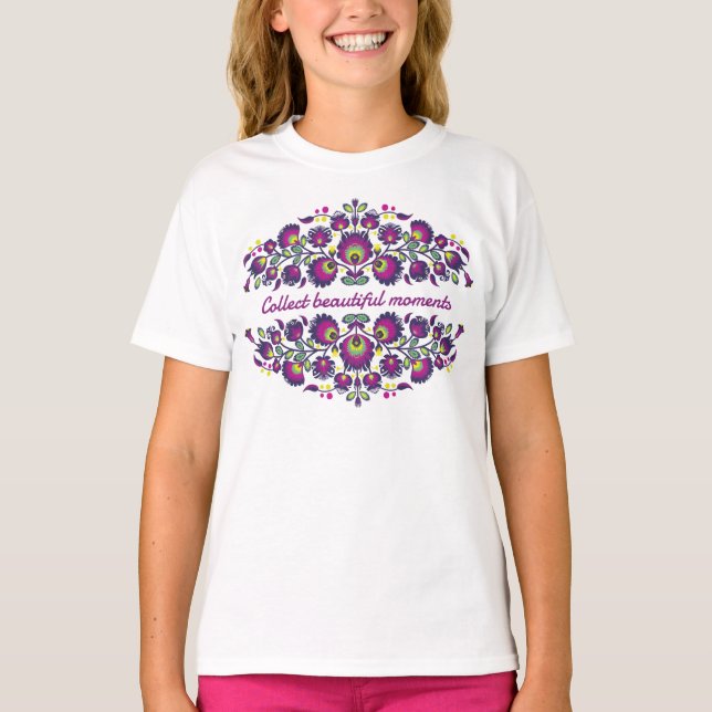 Camiseta Texto personalizado 💜 Espléndido polaco Folk Wyci (Anverso)