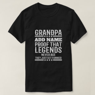 Camiseta Texto personalizado Gracioso Abuelo prueba de las 