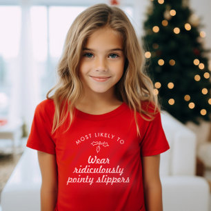 Camiseta Texto personalizado más probable para Navidad Mis