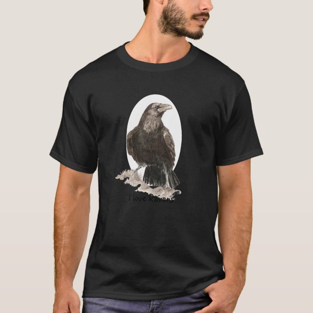 Camiseta Texto personalizado me encantan los Ravens, el páj (Anverso)