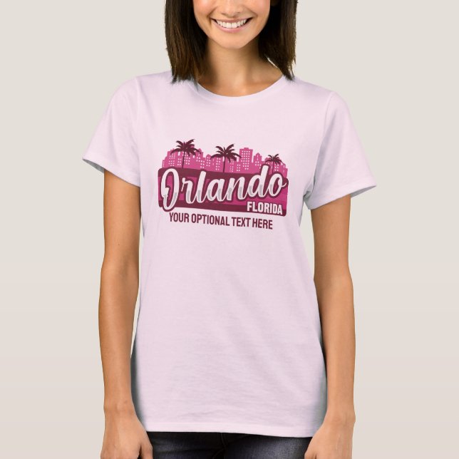 Camiseta Texto personalizado Orlando Florida (Anverso)