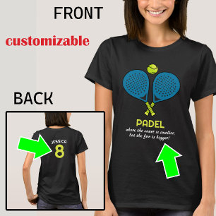Camiseta 🎾 texto Personalizado, Padel Passion Tee