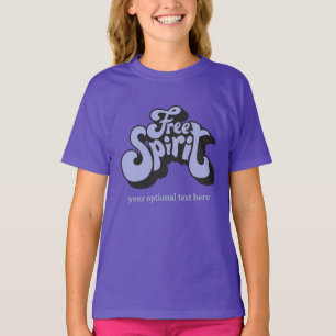 Camiseta Texto personalizado Retro "Espíritu libre"