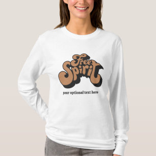 Camiseta Texto personalizado Retro "Espíritu libre"