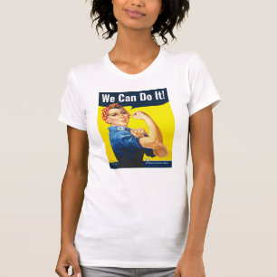 Camiseta texto Personalizado, Rosie the Riveter "¡Podemos 