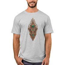 Texto personalizado steampunk tribal esmeralda gem