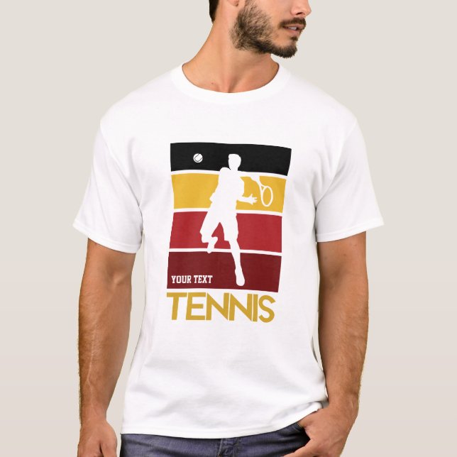 Camiseta texto personalizado, tenis retro adulto (Anverso)