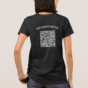 Camiseta Texto personalizado y color Código QR personalizad